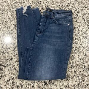 Judy blue skinny fit frayed hem jeans